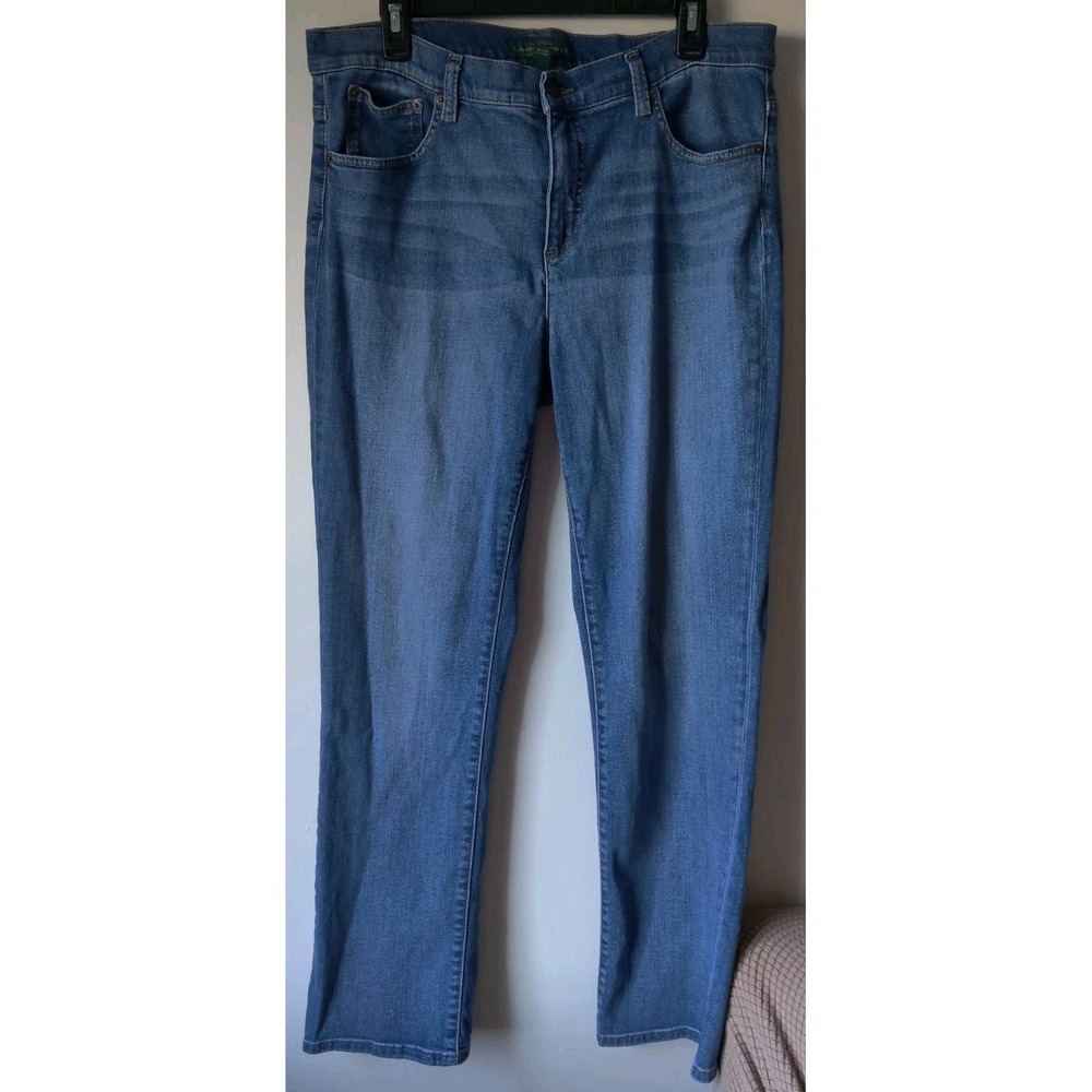 Lauren Ralph Lauren Women's 14 Medium Wash Classic Straight‎ Blue Denim Jeans